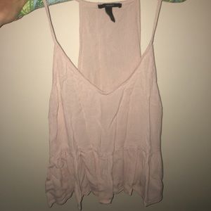 Pink ruffle crop top